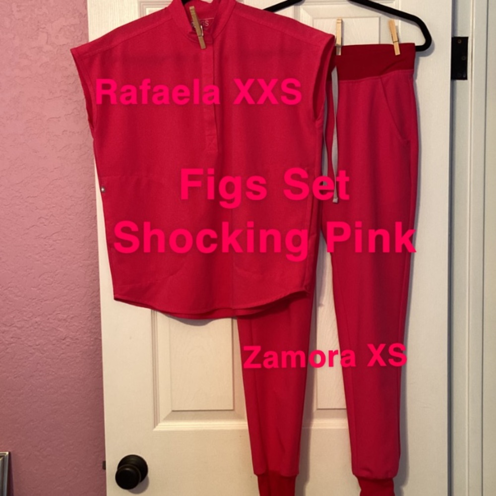 Figs Set SHOCKING PINK